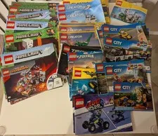 Lot of 35 Lego Instruction Manuals Only Books Minecraft City Creator Movies etc