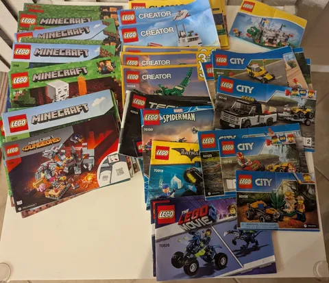 Lot of 35 Lego Instruction Manuals Only Books Minecraft City Creator Movies etc