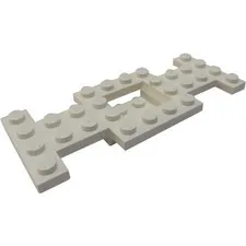 LEGO White Vehicle, Base 4 x 10 x 2/3 with 2 x 2 Recessed Center inv.604