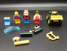 LOT of 3 Lego Mini Figs and Mixed Bag of Legos Lot 