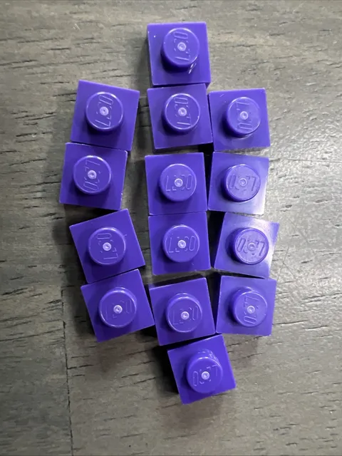 LEGO 3024 1x1 Dark Purple Plates Mosaic Parts 14pcs