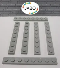 (J8/5/1) LEGO 6 x 3460 flat plate 1x8 old light grey