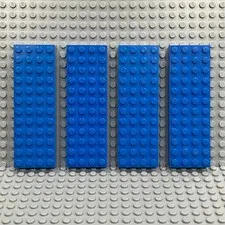 Lego Brick 4 x 12 (4202) (60033) - Blue Thick Brick - Pack of 4