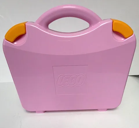 Vintage LEGO Pink Plastic Carrying Case w/ Handle, 8 Compartments 11.5x10"