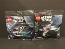 NEW Lot of 2 LEGO polybag sets 30685 TIE-INTERCEPTOR and 30654 REBEL X-WING!