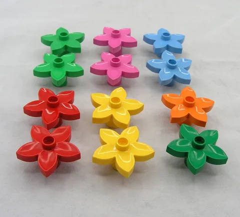 Lego Duplo Flowers Lot of 12 Multicolor Red Yellow Blue Green Pink +
