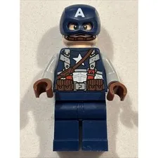 Lego Captain America Minifigure #sh1011 Dark Blue Suit Set #76313 Brand New