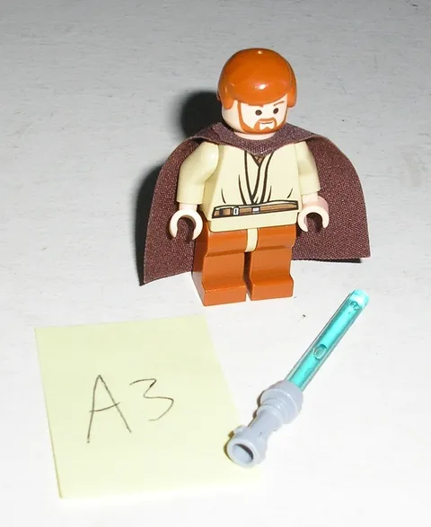 Lego Star Wars OBI-WAN KENOBI (Dark Orange Legs) Minifigure 7255 (Minty) *A3*