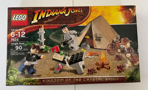 Lego 7624 -New- Indiana Jones Jungle Duel (OOP/Retired) Single Owner / Free Ship