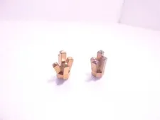 2 LEGO minifigure Metallic Gold 1x1 5-point Crystal