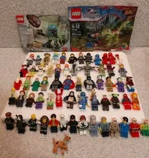 Lot of Lego Mini Figures + Weapons From Star Wars, Ninjago, Marvel Super Heroes