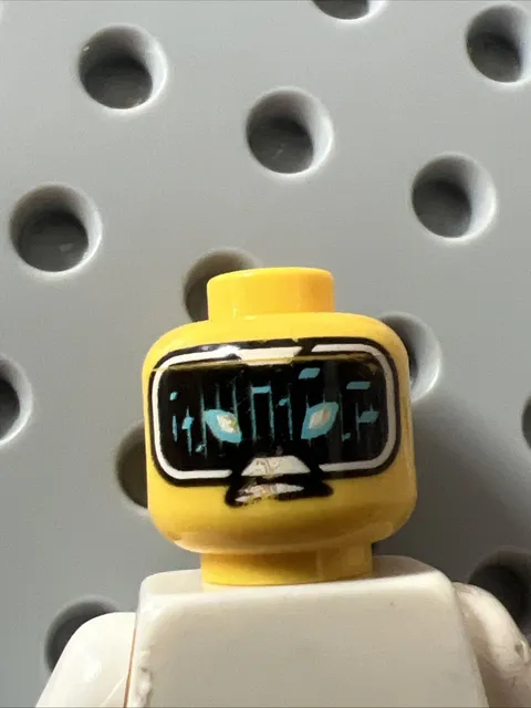 LEGO 3626pb2563 Ninjago Digi Cole Head Dual Sided HUD Yellow Prime Empire