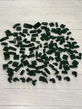LEGO DARK GREEN LOT 142 PCS SLOPE CURVED BRICKS VARIETY BUILDING PIECES