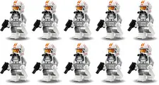 LEGO Star Wars Clone Pilot Minifigure LOT of 10 Phase 2 ARC-170 75402 NEW SEALED