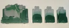 Lego Rock Mountain Wall Panel BURP 4x10x6  & 2x4x6 Pearl Gray Marbled Green Lot