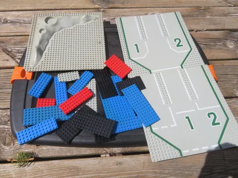 Lot of Vintage Lego Baseplates ~ Moon, Flat, Blue, Black, Red, Gray, Grey, 1 2