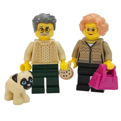 LEGO Grandparents Minifigure Lot Elderly Couple City Family Town Figures Nana