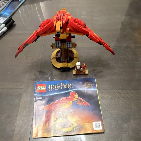 LEGO Harry Potter 76394 Fawkes Phoenix Complete 597 pcs No Box