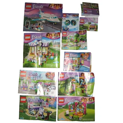 Lot of 11 LEGO Friends Instruction Booklets Manuals Only