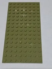 LEGO Plate Olive Green ● 8 X 16 ● # 92438 ● QTY 1