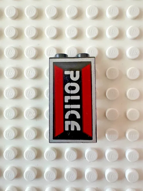 LEGO Panel 1x2x3 - Solid Studs with Space Police I Logo Right Side 2362apb04R