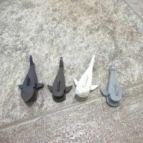 Vintage Lego Minifigures Sea Creatures Lot Sharks Great White Saw Fish
