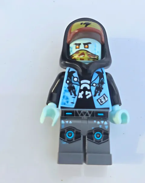 LEGO Scott Hooded Minifigure w/ Light Blue Torso & Dark Gray Legs Plastic