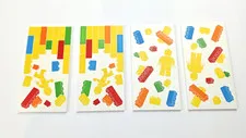 Lot of 4 LEGO Parts Tiles 2.5" x 5" Bricks City Yellow Delivery Truck 60440