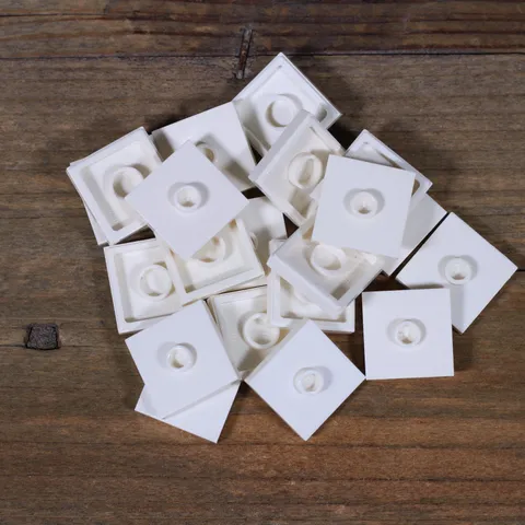 LEGO White Jumper Plate 2 x 2 Groove and 1 Stud in Center Part No. 87580 Qty 20