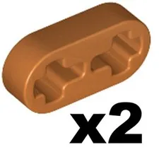 Lego TECHNIC Dark Orange Liftarm Thin 1x2 Axle Hole 2m Lever Qty 2 Part 41677 T1