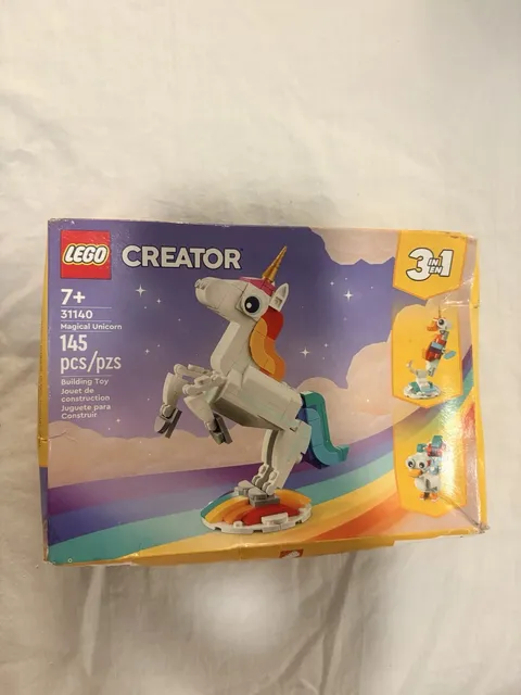 LEGO Creator 31140 Magical Unicorn 3-in-1 Building Set 145 Pieces Complete Box
