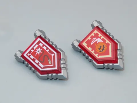 Lego #8 Nexo Knights shields with tiles for minifigures lot red