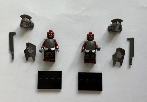 Lot Of 2 Custom Lego Lord Of The Rings Uruk-Kai Minifigures