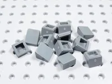 LEGO Lot of 12 Dark Bluish Gray 1x1x2/3 Mini Slopes BP