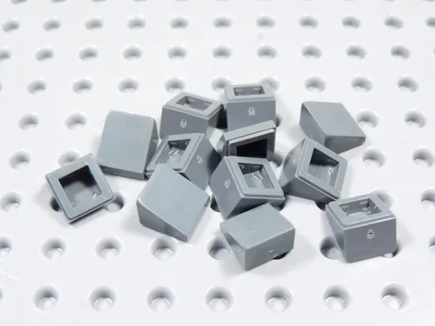 LEGO Lot of 12 Dark Bluish Gray 1x1x2/3 Mini Slopes BP