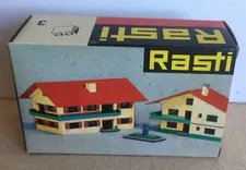 Rasti (Germany) Box No. 3 Red Bricks (Lego Copy 1960s) RARE
