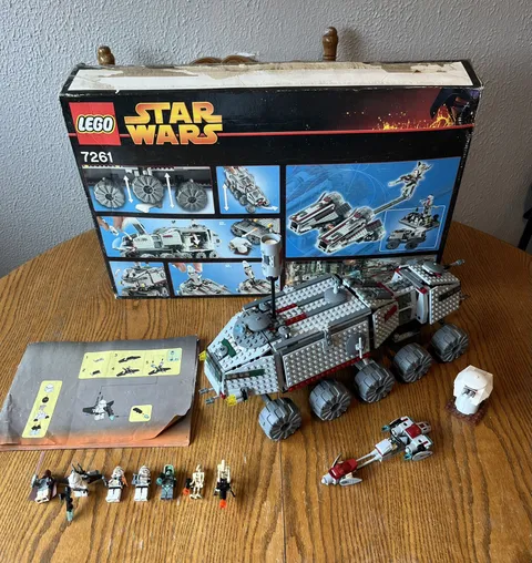 COMPLETE LEGO Star Wars 7261 Clone Turbo Tank WITH LIGHT-UP MACE WINDU (READ!)
