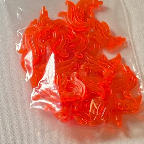 30 x NEW Genuine LEGO - Trans-Neon OrangeMinifigure, Plume Feather Triple