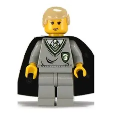 LEGO Harry Potter Draco Malfoy Minifigure hp040 Slytherin Sweater Black Cape