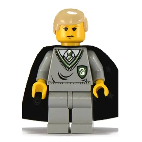 LEGO Harry Potter Draco Malfoy Minifigure hp040 Slytherin Sweater Black Cape