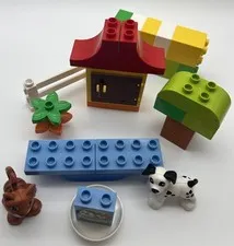 LEGO DUPLO Brick Box Farm with Dog and Cat figures 4624 incomplete