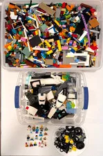 20 Lbs LEGOS Mixed Lot - Bricks Boat & Plane Parts Wheels Minifigs More - Clean