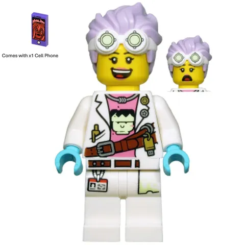 LEGO Hidden Side J.B. Watt Minifigure hs036 Smile/Scared with Phone New