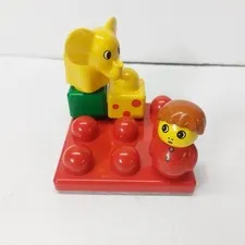  Vintage Lego Duplo Primo Baby Toddler Parts Figure & Elephant
