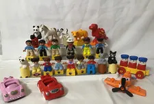 mixed lot ,,,Lego duplo airplane vehicles animals & people toy figures, X27