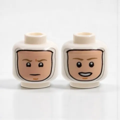 Lego Star Wars Luke Skywalker Minifigure Head Dual Sided Balaclava Open Mouth