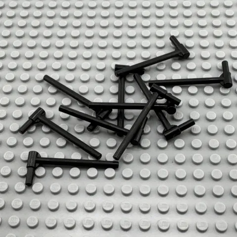 LEGO Bar Part - Black - Bar 5L with Handle (Friction Ram) - QTY x10