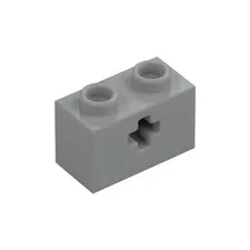 LEGO 20x Dark Bluish Gray Technic, Brick 1 x 2 with Axle Hole inv.626