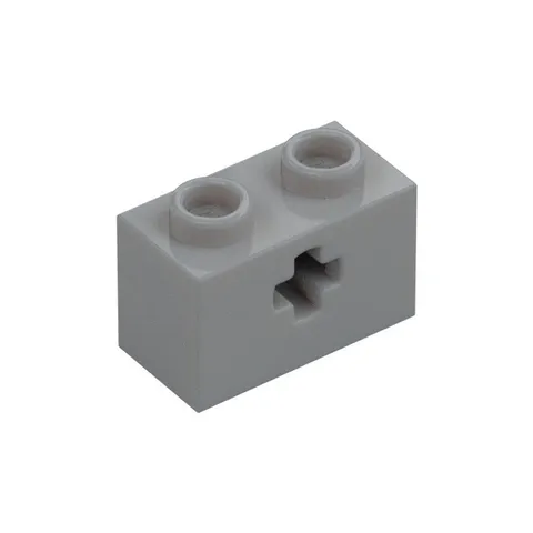 LEGO 20x Dark Bluish Gray Technic, Brick 1 x 2 with Axle Hole inv.626