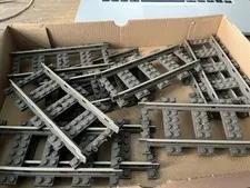 Lego 2865c01 10x straight 9v rail part 